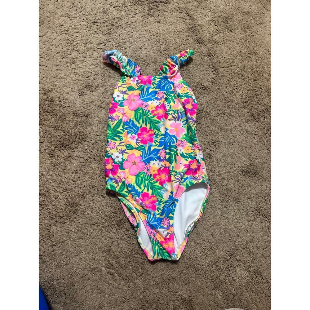 Cat & Jack girls 14 XL swimsuit one-piece tropical